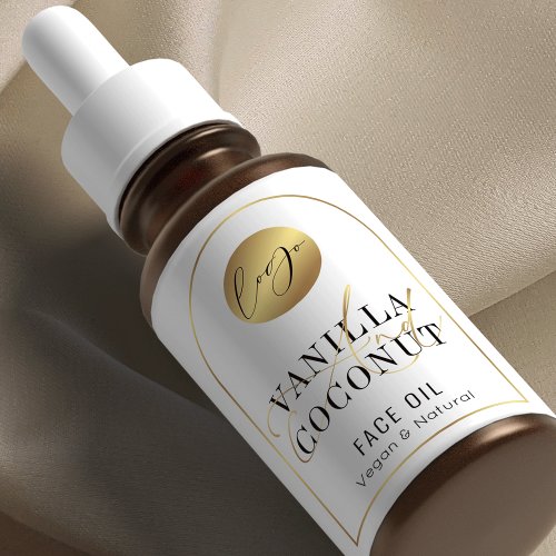 Elegant Gold Arch Logo 2 OZ Skincare Bottle Label