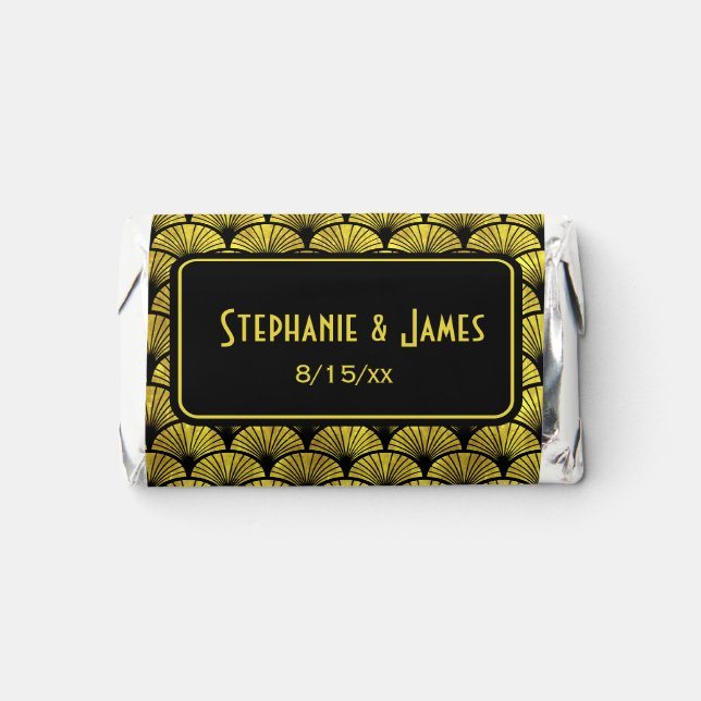 Elegant Gold Art Deco Arches #1 DIY BG Hershey's Miniatures (Front)