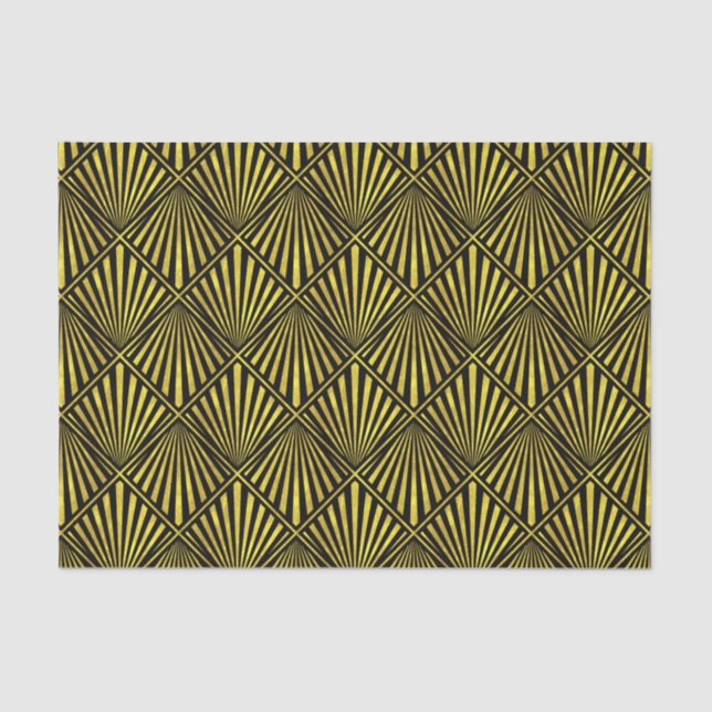 Elegant Gold Art Deco Diamond #1 DIY BG Tissue Paper (Front)