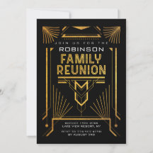 Elegant Gold Art Deco Family Reunion