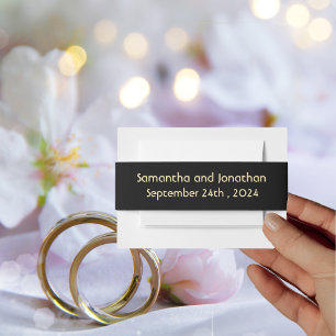 Elegant Gold Art Deco Vintage Invitation Belly Band