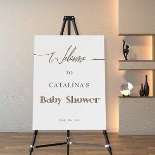 Elegant Gold Baby Shower Welcome Foam Board