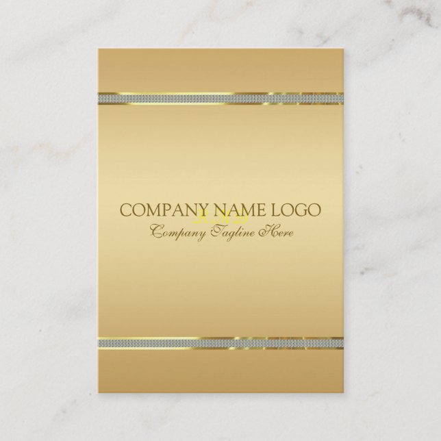 Elegant Gold background, glitter accents 2 Business Card (Front)