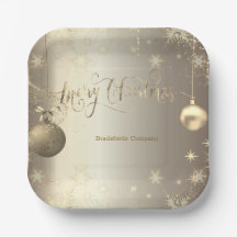 Elegant Gold Balls Snowflakes Stars