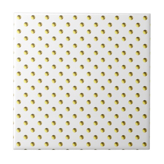 Elegant gold beads ceramic tile (Front)