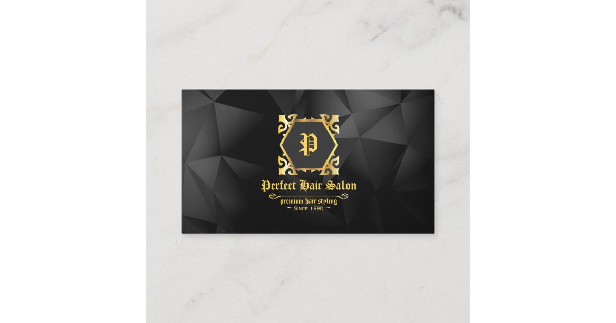 Luxury Business Card Black and Gold Beauty Business Card Template