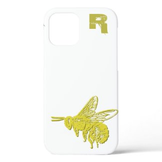 Elegant Gold Bee Monogram Case-Mate iPhone Case