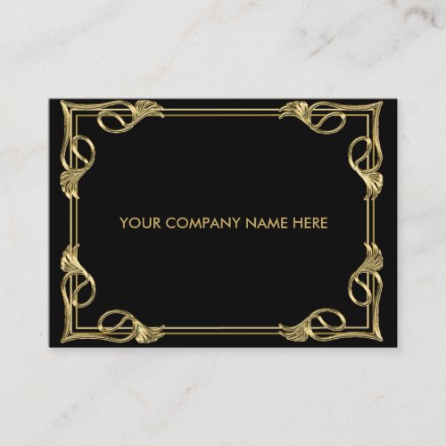 Elegant gold black business card