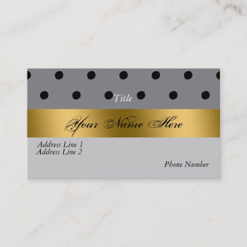 Elegant Gold Black Business Card