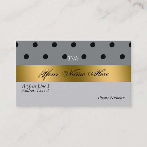 Customizable Elegant Gold Black Business Card