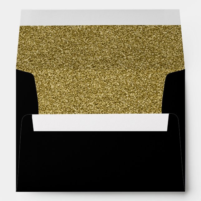 Elegant Gold & Black Envelopes (Back (Bottom))