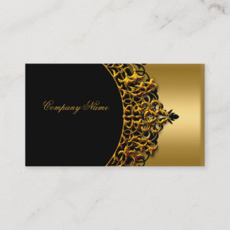 Elegant Gold Black Gold Boutique Fashion Business Card