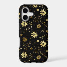 "Elegant Gold Black iPhone Case"