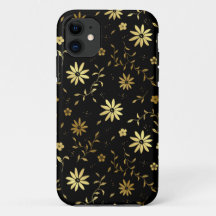 "Elegant Gold Black iPhone Case"