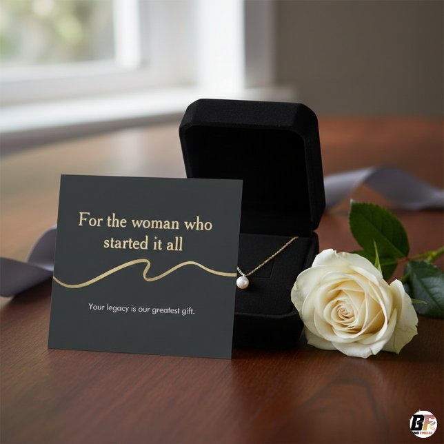 Elegant Gold & Black Jewelry Box Insert Card  (Creator Uploaded)
