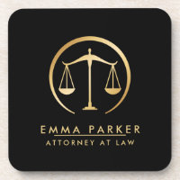 Elegant Gold & Black Lawyer Black