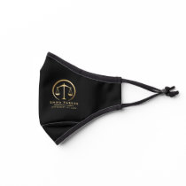 Elegant Gold & Black Lawyer Black Premium Face Mask