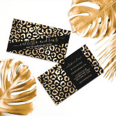 Elegant Black Animal Print Professional Business Card