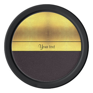 Elegant Gold & Black Poker Chips