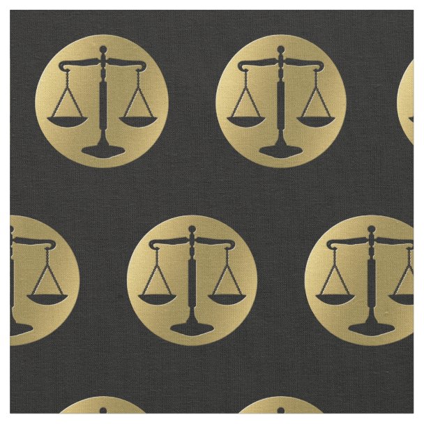 Elegant Scales of Justice Lawyer Fabric Zazzle