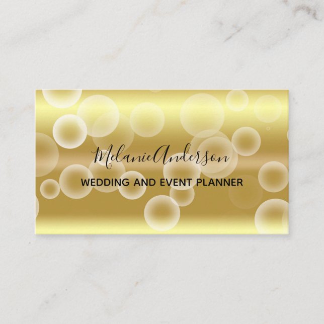 Elegant Gold Black Script  Business Card (Front)