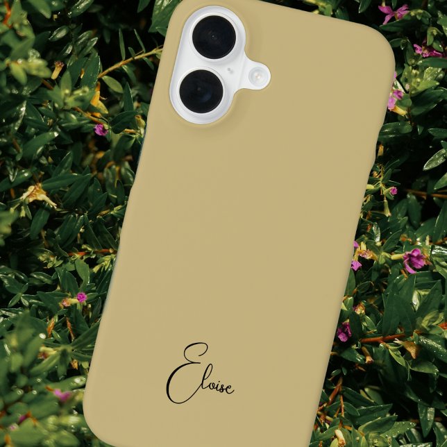 Elegant Gold Black Script Calligraphy iPhone Case (Creator Uploaded)
