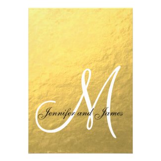 Gold Shimmer Wedding Invitation