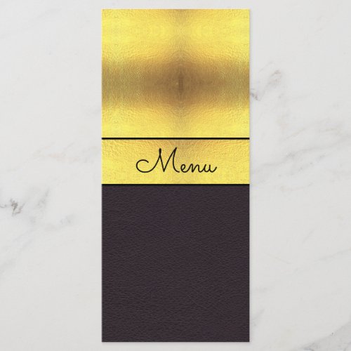 Elegant Gold  Black Wedding Menu