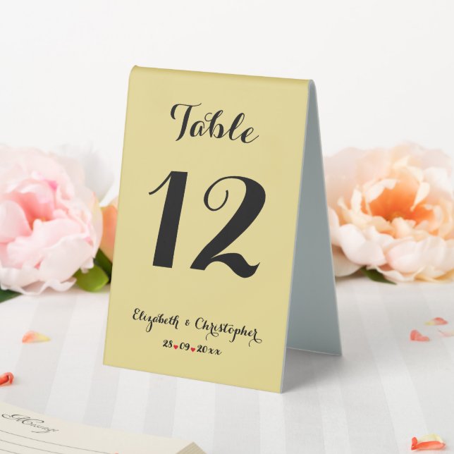 Elegant Gold Black Wedding Reception Table Number Table Tent (In SItu (Wedding))