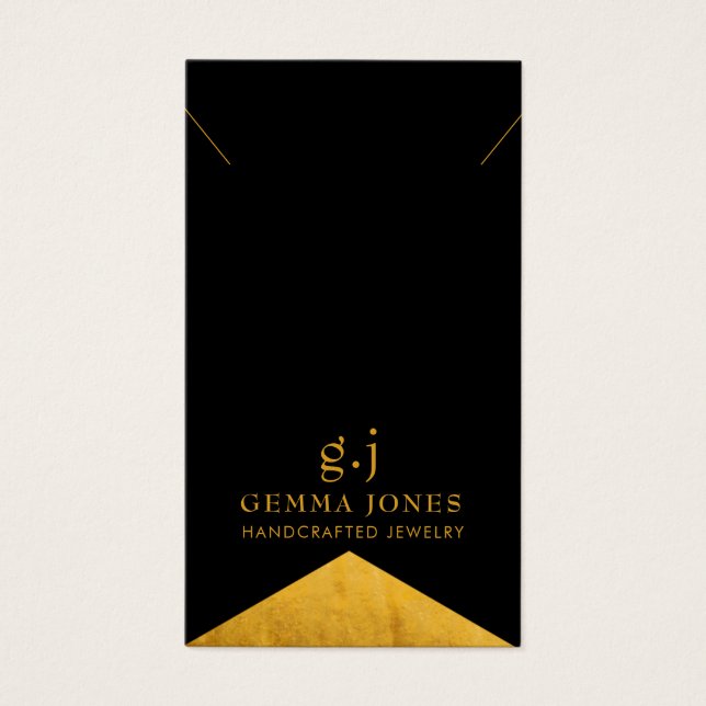 Elegant Gold BlackGold Foil Edge Jewelry  (Front)