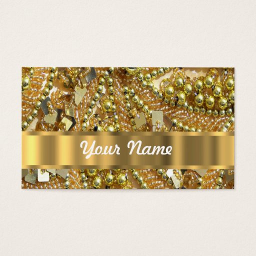 Customizable Elegant gold bling business card templates