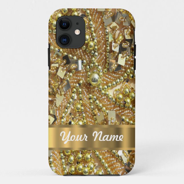 Elegant gold bling Case-Mate iPhone case (Back)