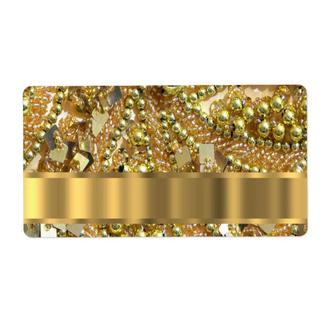 Elegant gold bling label (Front)