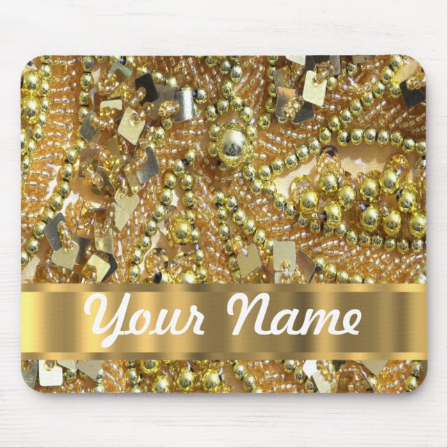 Elegant gold bling mouse pad (Front)