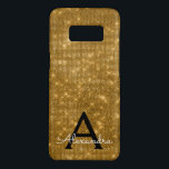 Elegant Gold  Bling Sparkle Monogram Name Case-Mate Samsung Galaxy S8 Case<br><div class="desc">Elegant Gold Faux Glimmer and Sparkle Elegant Monogram Case. This monogrammed case can be customized to include your initial and first name. Please contact the designer for custom matching products.</div>