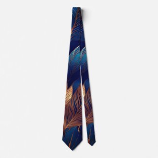 Elegant Gold Blue Foliage Nature Design 