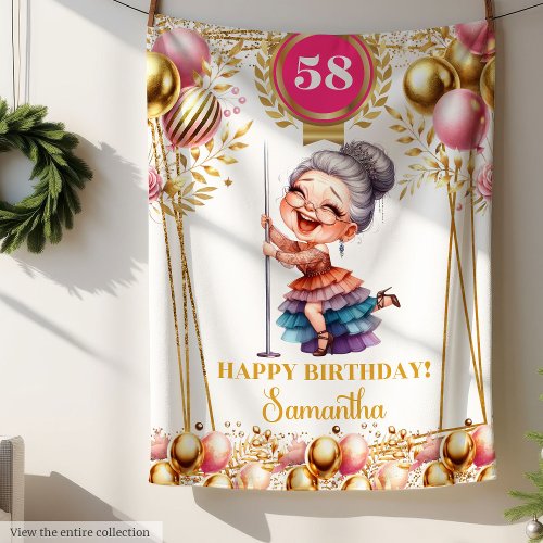 Elegant Gold Blush Funny Grandma Gift Blanket