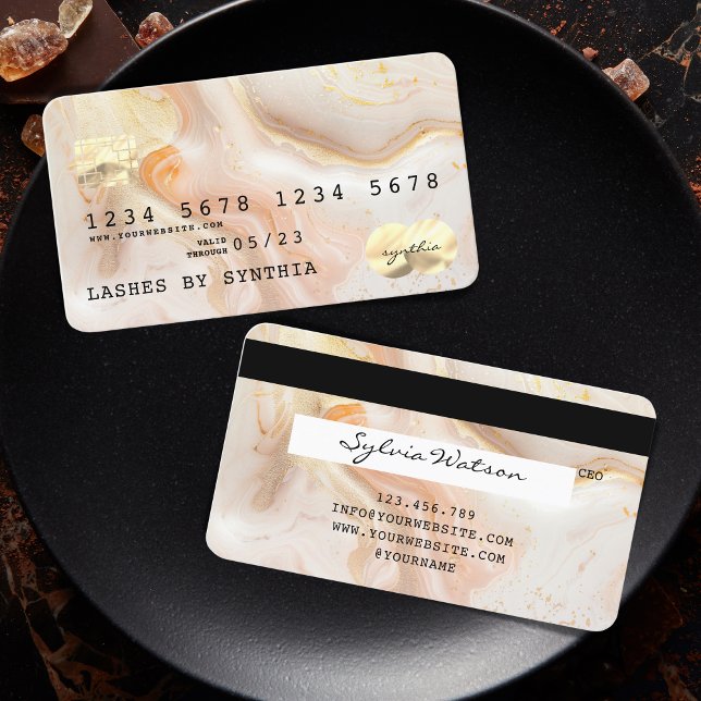 Elegant Gold Blush Modern Credit Card Style (Creator Uploaded)