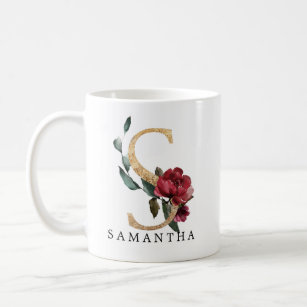 Letter S Personalized Initial Mug, Letter S Personalized Marble Coffee Mug,  Letter Coffee Mugs for W…See more Letter S Personalized Initial Mug