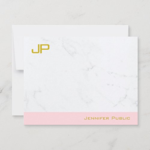Elegant Gold Blush Pink Marble Simple Template
