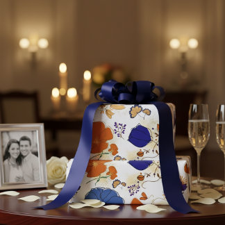 Elegant Gold & Bold Floral Wrapping Paper