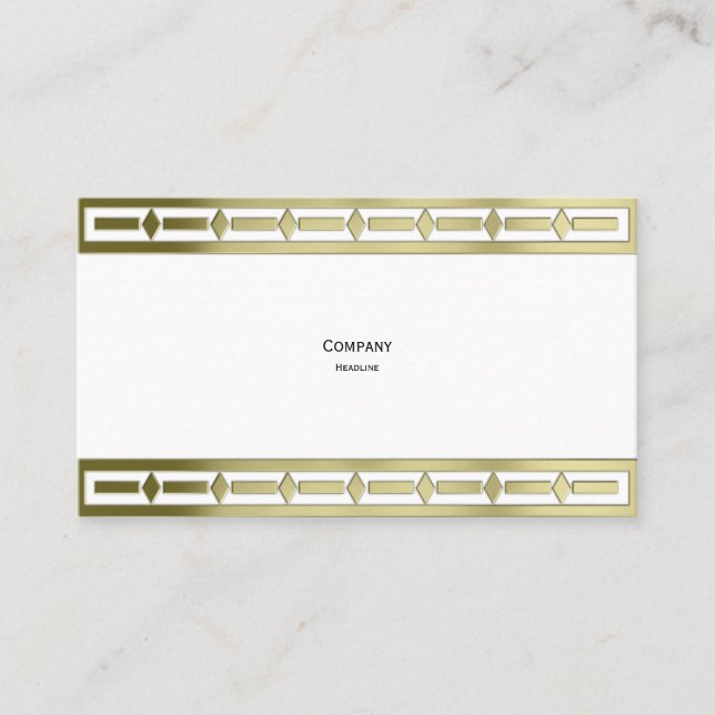 Elegant Gold Border Business Card (Front)