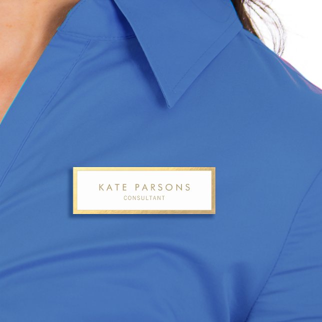 Elegant Gold Border Name Tag (Creator Uploaded)