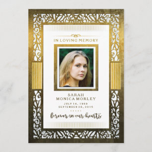 Elegant Gold Border Photo Thank You - PERHAPS POEM Card