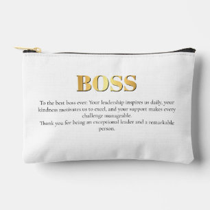 Elegant Gold boss Best Boss EVER Best Accessory Pouch