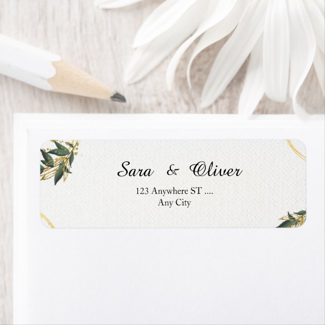 Elegant Gold Botanical Circle Label (Insitu)