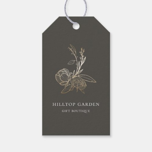 Elegant Gold Botanical Floral Price Tags