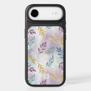 Elegant Gold Botanical Marble Mongram iPhone 17 Air Case