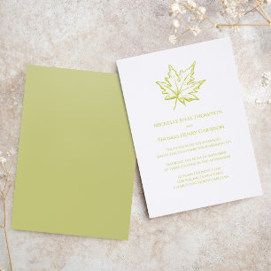 Elegant Gold Botanical Wedding Leaves Invitation