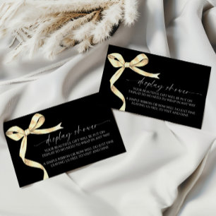 Elegant Gold Bow Display Baby Shower Enclosure